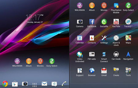 一行排六個 Apps！ 6.4 吋巨芒 Xperia ZU 介面圖流出