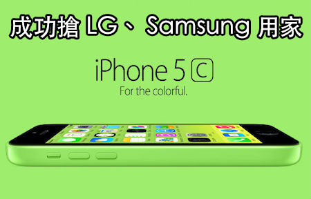 iPhone 5C 搶客成功!  Samsung、LG 過檔客大增