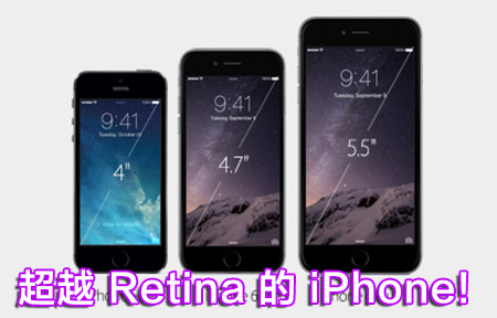 最薄的新機！iPhone 6 、iPhone 6 Plus 屏幕超越 Retina！