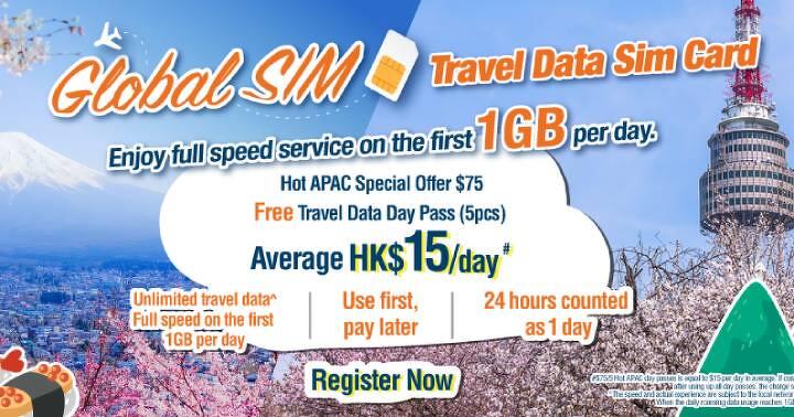 1GB high usage per day! HKBN Launches Pay Later Global SIM Travel Data Card-ePrice.HK