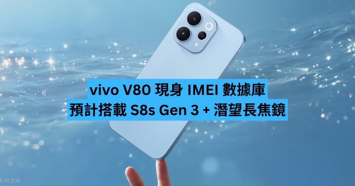 vivo V80 現身 IMEI 數據庫　預計搭載 S8s Gen 3 + 潛望長焦鏡